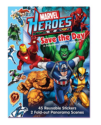 9780794419400: Marvel Heroes Save the Day A Panorama Sticker Storybook