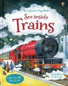 Imagen de archivo de See Inside Trains (Usborne Flap Book) a la venta por HPB-Diamond