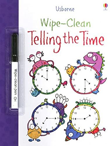 9780794534035: Wipe-Clean Telling the Time [With Wipe-Clean Pen] (Usborne Wipe-Clean) by Jessica Greenwell (2013-06-01)