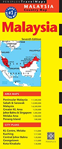 Stock image for Malaysia Travel Map Seventh Edition (Periplus Travel Maps) for sale by Blindpig Books