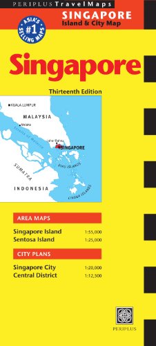 9780794607616: Periplus Travel Map Singapore: Island & City Map [Lingua Inglese]