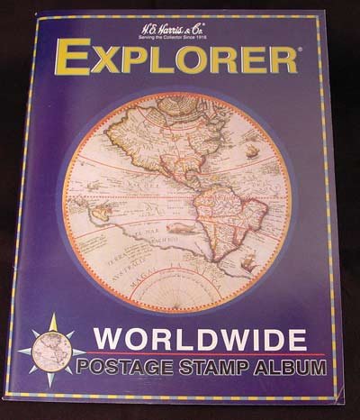 Beispielbild fr Explorer Postage Stamp Album for Beginning Collectors zum Verkauf von CARDINAL BOOKS  ~~  ABAC/ILAB