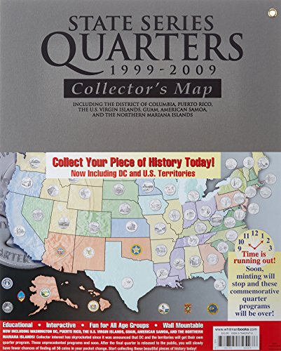 Imagen de archivo de State Series Quarters 1999-2009 Collectors Map: Including the District of Columbia, Puerto Rico, the U.s. Virgin Islands, Guam, American Samoa, and the Northern Mariarna Islands a la venta por Books-FYI, Inc.