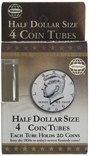 Half Dollar Size Coin Tubes: 4-Count (9780794828929) by Whitman Publishing