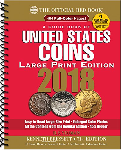 Imagen de archivo de A Guide Book of United States Coin 2018: The Official Red Book, Large Print Edition (Guide Book of United States Coins) a la venta por Jenson Books Inc