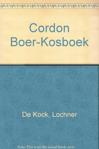 9780799329193: Cordon Boer-Kosboek