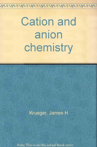 Stock image for Cation and anion chemistry for sale by Bank of Books