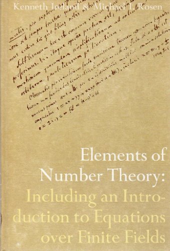 Beispielbild fr Elements of number theory;: Including an introduction to equations over finite fields zum Verkauf von GF Books, Inc.