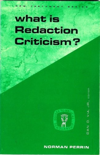 Imagen de archivo de What Is Redaction Criticism? a la venta por Jenson Books Inc