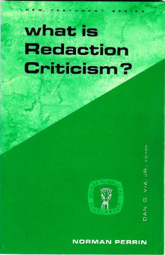 Stock image for What Is Redaction Criticism? for sale by SecondSale