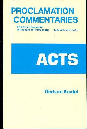 Beispielbild fr Acts (Proclamation Commentaries) zum Verkauf von Wonder Book