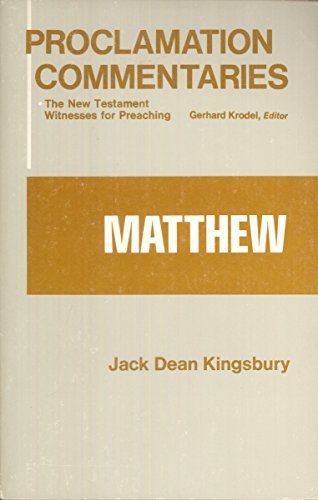 Imagen de archivo de Matthew (Proclamation commentaries) a la venta por Redux Books