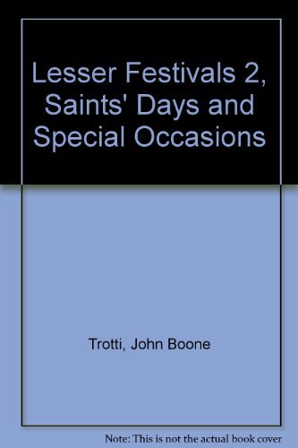 Stock image for Lesser Festivals No. 2 : Saints' Days and Special Occasions for sale by Better World Books