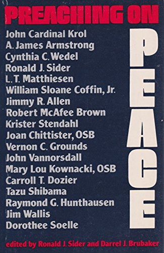 Imagen de archivo de Preaching on peace a la venta por Wonder Book