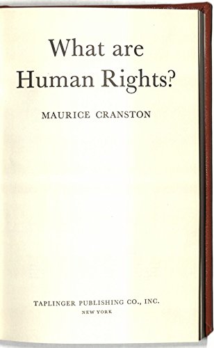 Beispielbild fr What Are Human Rights? zum Verkauf von Better World Books
