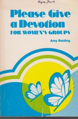Beispielbild fr Please Give a Devotion for Women's Groups zum Verkauf von Better World Books