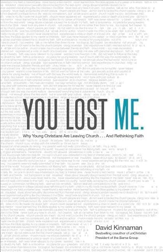 Stock image for You Lost Me: Why Young Christians Are Leaving Church . . . and Rethinking Faith for sale by ZBK Books
