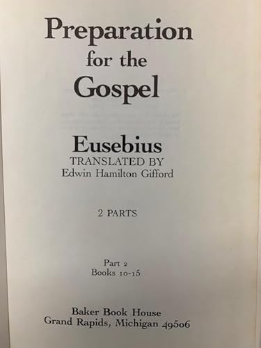 9780801033704: Preparation for the Gospel