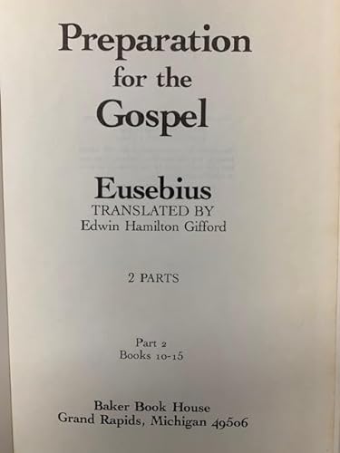9780801033704: Preparation for the Gospel