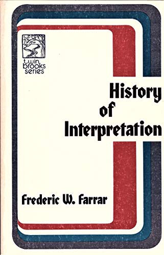 Beispielbild fr History of interpretation (The Bampton lectures) zum Verkauf von HPB-Red