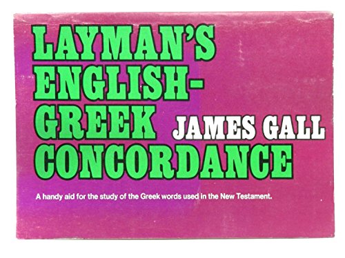 Imagen de archivo de Layman's English Greek Concordance a la venta por HPB-Red