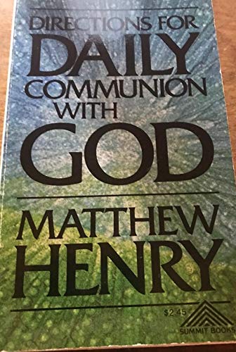9780801041938: Title: Directions for Daily Communion with God
