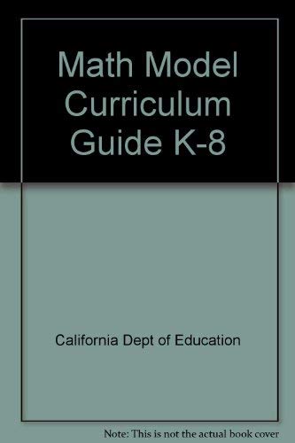 Stock image for Math Model Curriculum Guide K-8 for sale by HPB-Red