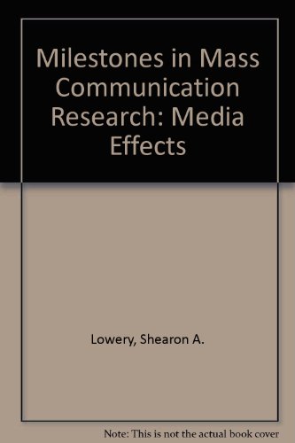 Stock image for Milestones in Mass Communication Research: Media Effects for sale by Phatpocket Limited