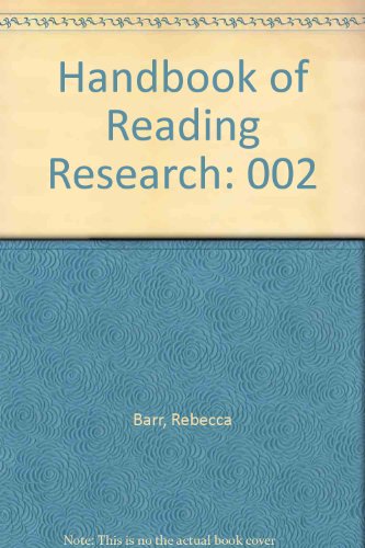 Stock image for Handbook of Reading Research for sale by Better World Books