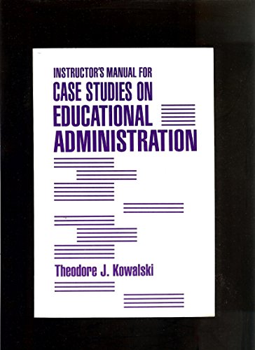 Stock image for Instructor's manual for case studies on educational administration for sale by Wonder Book