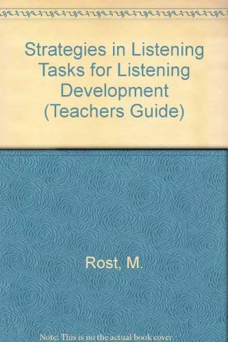 Beispielbild fr Strategies in Listening : Tasks for Listening Development zum Verkauf von Better World Books