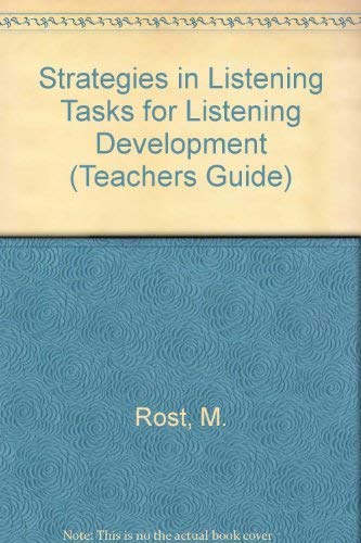 Stock image for Strategies in Listening : Tasks for Listening Development for sale by Better World Books