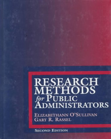 Imagen de archivo de Research Methods for Public Administrators (2nd Edition) a la venta por More Than Words