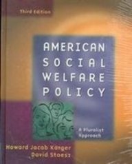 Stock image for American Social Welfare Policy for sale by Books Puddle