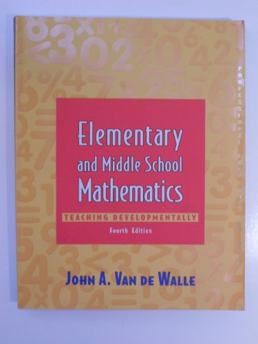 Stock image for Elementary and Middle School Mathematics Teaching Developmentally 4th Edition for sale by HPB-Red