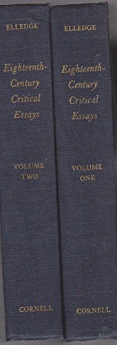 Beispielbild fr Eighteenth Century Critical Essays zum Verkauf von Better World Books