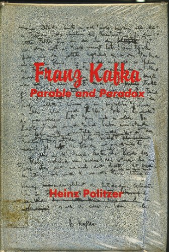 Beispielbild fr Franz Kafka : Parable and Paradox zum Verkauf von Better World Books