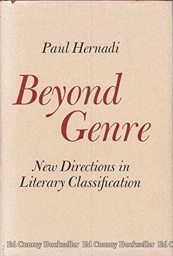 Beispielbild fr Beyond Genre : New Directions in Literary Classification zum Verkauf von Better World Books