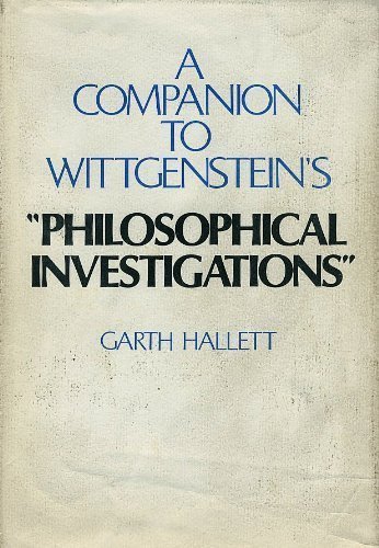 Stock image for Companion to Wittgenstein's "Philosophical Investigations" for sale by Aion Bookshop