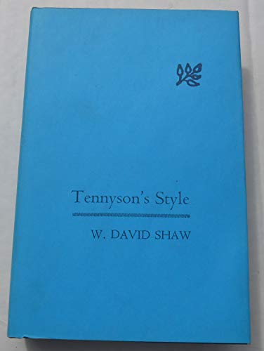 Stock image for Tennyson's Style for sale by Better World Books