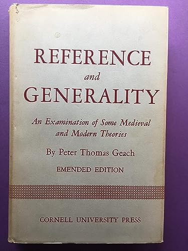 Stock image for Reference and Generality: An Examination of Some Medieval and Modern Theories (Contemporary Philosophy) for sale by Books From California