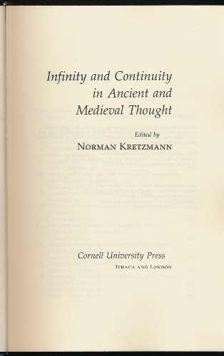 Imagen de archivo de Infinity and Continuity in Ancient and Medieval Thought a la venta por Better World Books
