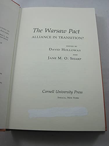 Stock image for THE WARSAW PACT: Alliance in Transition? for sale by Nelson & Nelson, Booksellers