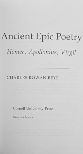 Beispielbild fr Ancient Epic Poetry: Homer, Apollonius, Virgil zum Verkauf von Books From California