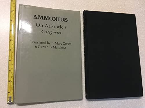 On Aristotle's Categories (Ancient Commentators on Aristotle) (9780801426889) by Ammonius