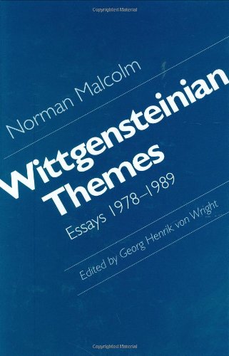 Imagen de archivo de Wittgensteinian Themes: Essays 1978-1989 a la venta por HPB-Red