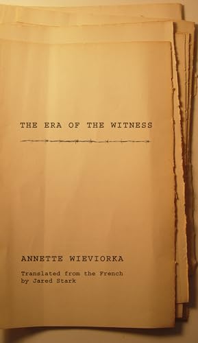 Stock image for The Era of the Witness for sale by Half Price Books Inc.