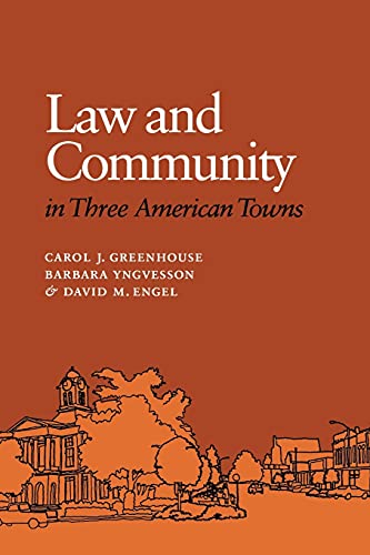 Imagen de archivo de Law and Community in Three American Towns a la venta por Better World Books