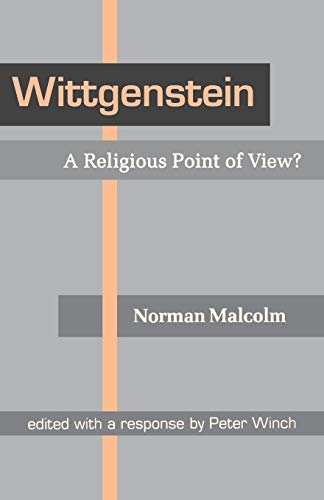 Imagen de archivo de Wittgenstein : A Religious Point of View? a la venta por Better World Books