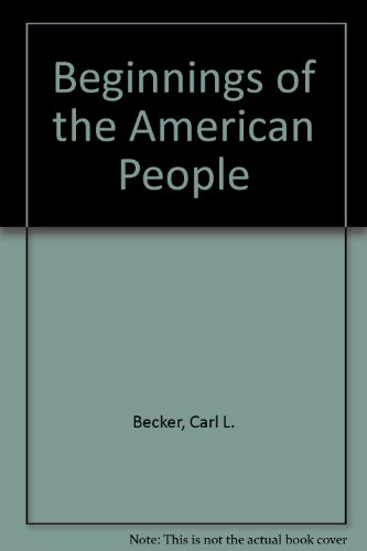 Beispielbild fr Beginnings of the American People zum Verkauf von Wonder Book